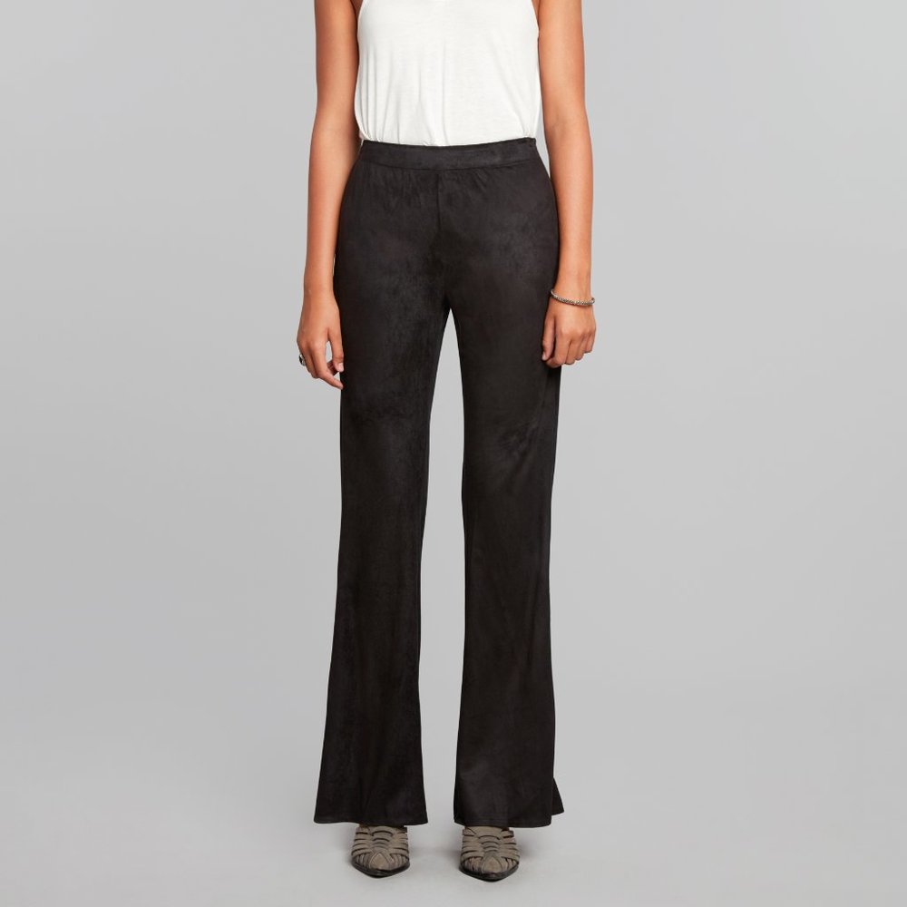 Wide Leg Suede Pants